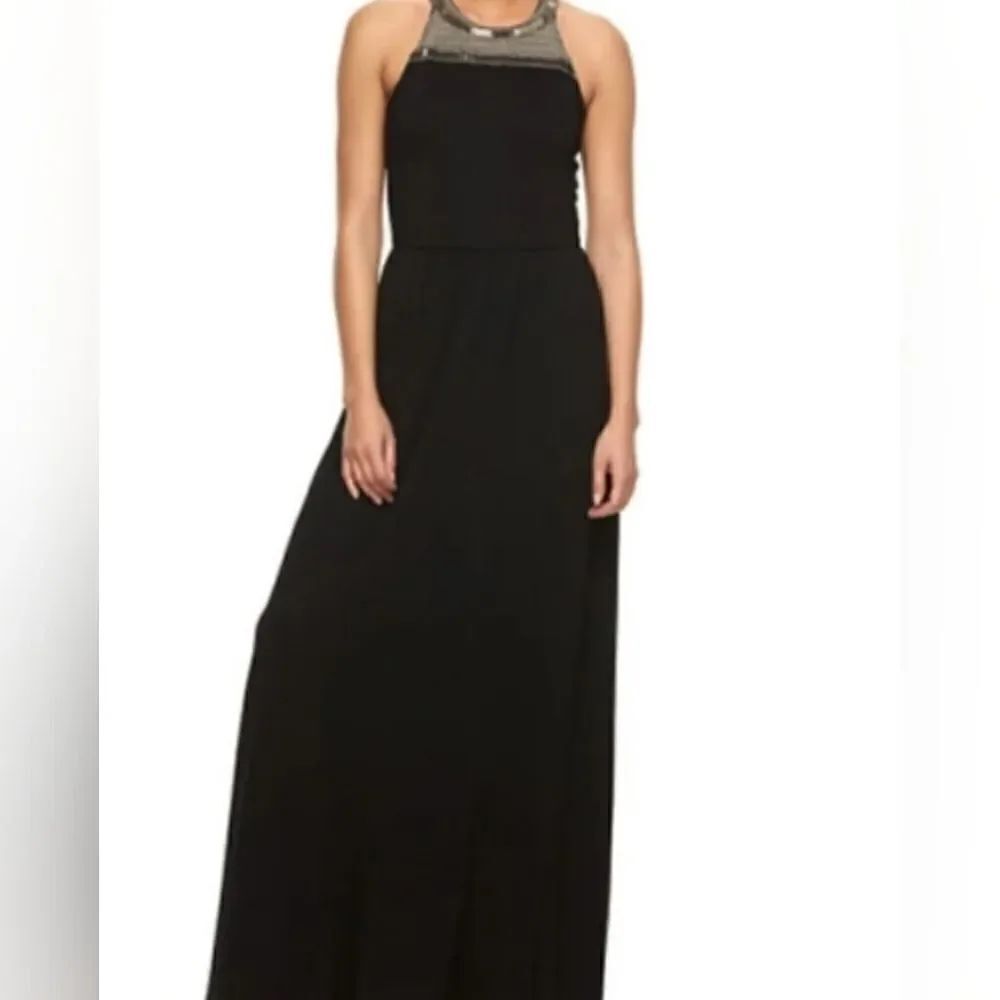 Black Maxi Dress with embellishments
